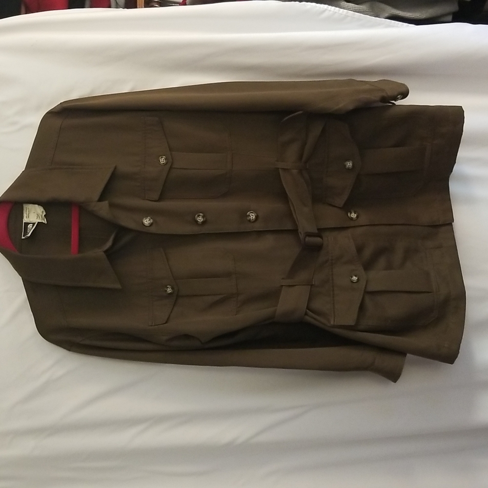 The North Face light jacket or shirt. Olive green. Size large